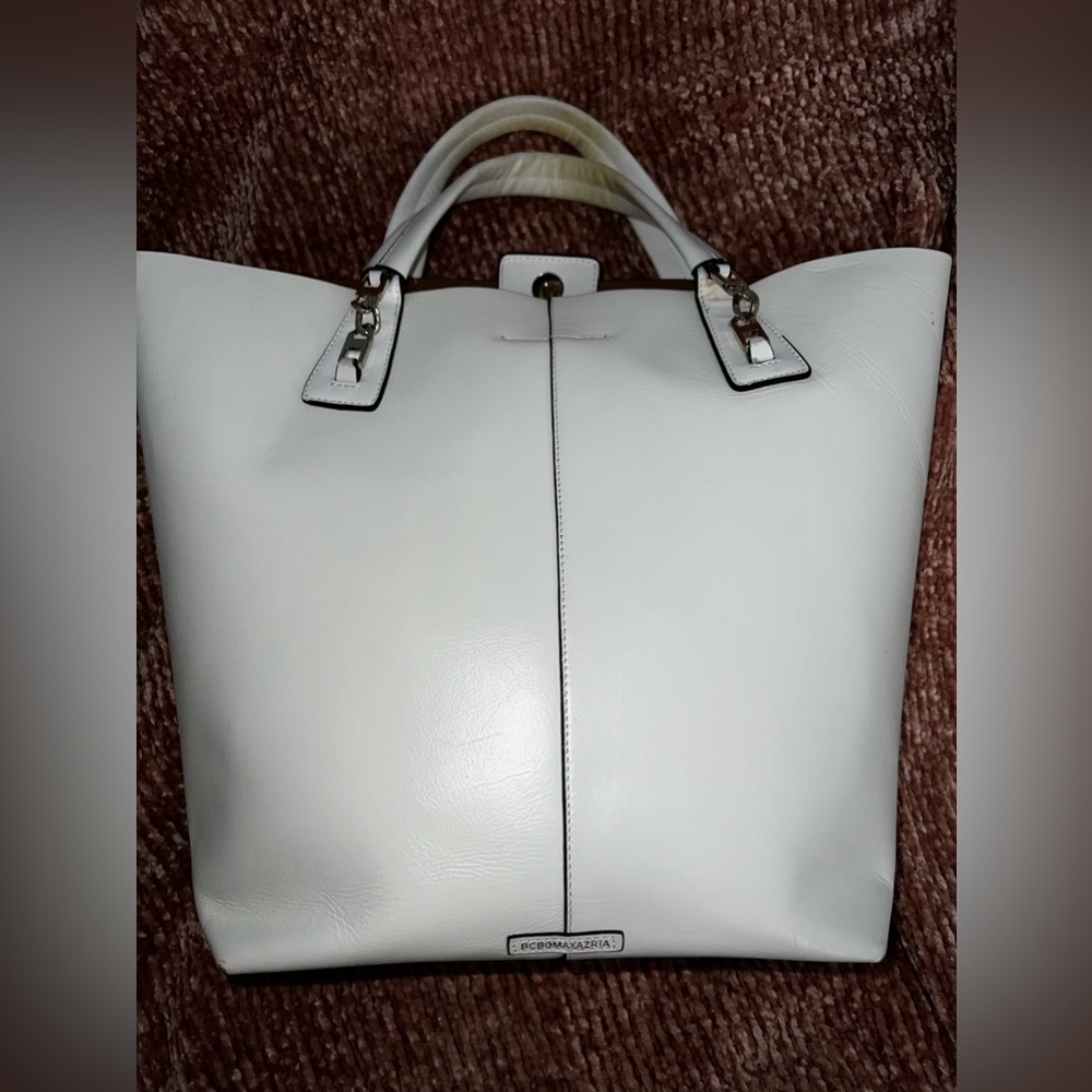 BCBGMAXAZRIA White Leather Tote bag